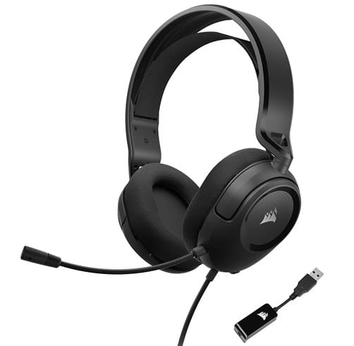 Headset Corsair HS35 Surround v2 - Multiplataforma - Negro - CA-9011386-NA