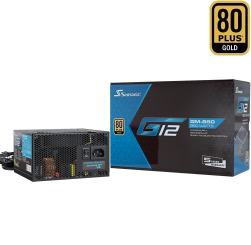 Fuente de Poder Seasonic G12 GM-850 - Semimodular 80 Plus Gold - SSR-850FM