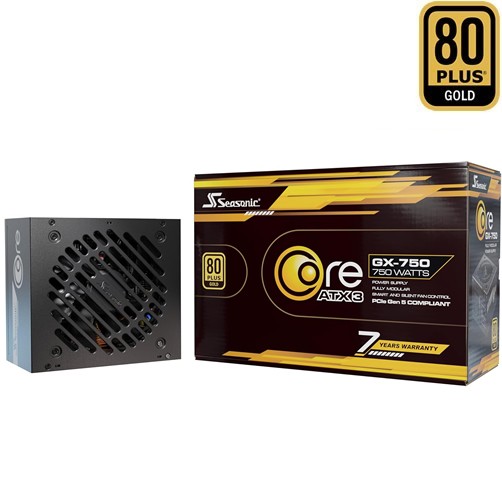 Fuente de Poder Seasonic Core GX-750 ATX 3 - Negro - 750 W 80 Plus Gold - SRP-CGX751-A5A32S