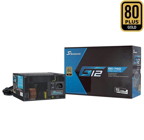 Fuente de Poder Seasonic G12 GM-750 - Semimodular 80 Plus Gold - SSR-750FM