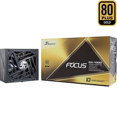 Fuente de Poder Seasonic GX-1000 - Fully Modular ATX 3 - 80 Plus Gold - SPR-FGX102-A5A32SF