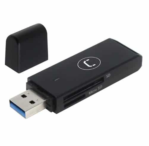 Lector de Memoria Unno Tekno para SD/Mircro SD/SDHC/Micro SDHC/SDXC/Micro SDXC - CR1004BK