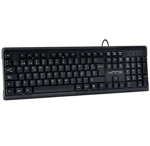 Teclado UNNO TEKNO Klass USB Español - KB6701BK
