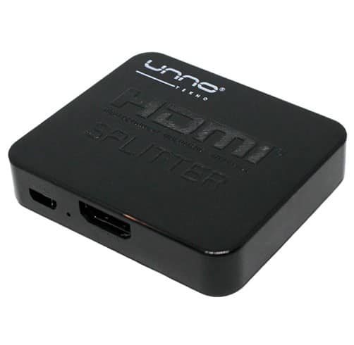 Splitter UNNO TEKNO HDMI 1 entrada - 2 salidas 4Kx2K 3D - HB1204BK