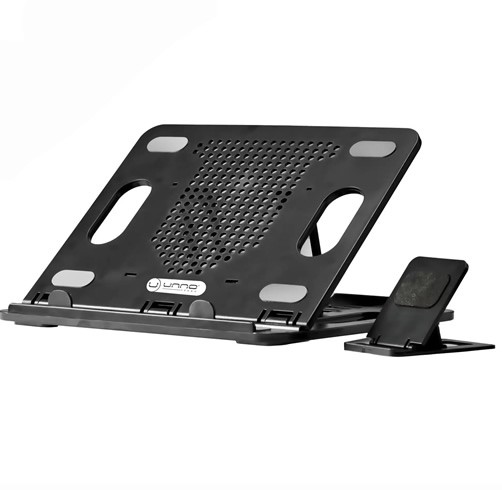Stand UNNO TEKNO para laptop ergonomico - Stand para celular incluido - NC6115BK