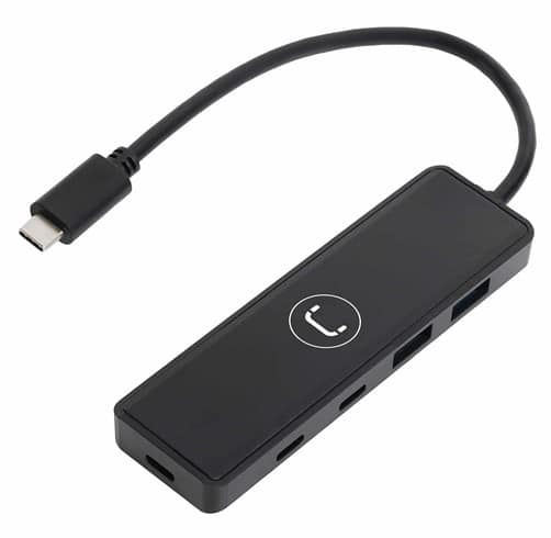 HUB USB UNNO TEKNO USB A & C 4 puertos - HB1012BK