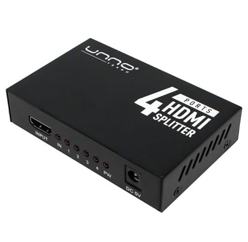 Splitter UNNO TEKNO HDMI 1 Entrada / 4 Salidas - HB1205BK
