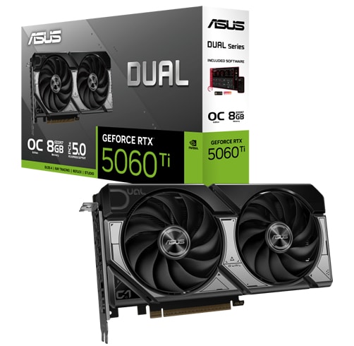 Tarjeta de Video Asus Dual GeForce RTX 5060 TI OC 8 GB PCIe 5.0 - 90YV0MP2-M0AA00