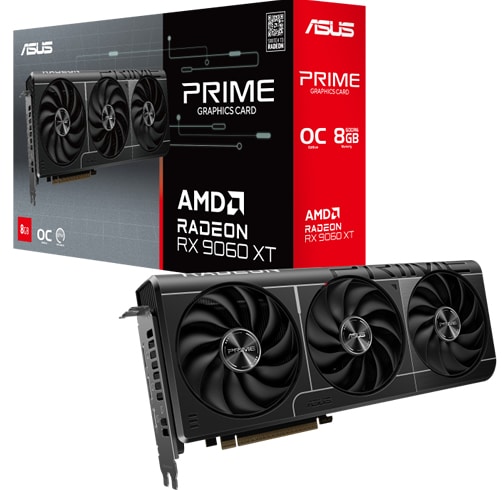 Tarjeta de Video Asus Prime AMD Radeon RX 9060 XT 8 GB OC - 90YV0MI0-M0AA00