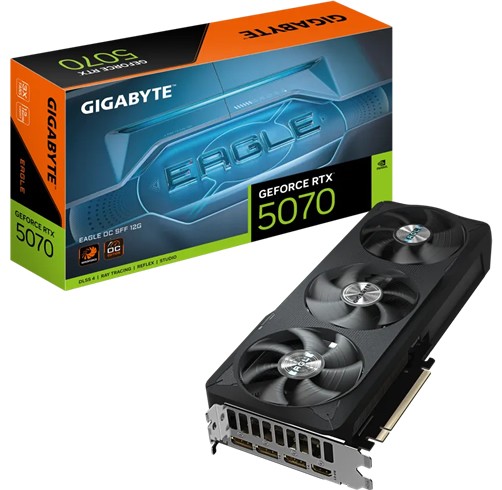 Tarjeta de video Gigabyte GeForce 5070 Eagle OC Edition -  12GB DDR7 - Negro - 9VN5070EO-00-G10