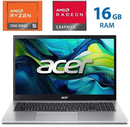 Laptop Acer Aspire Go 15 AG15-21P-R1H6 - Ryzen 5 7520U - 16 GB LPDDR5 - SSD 512GB - 15.6" FHD - NX.JG6AL.001