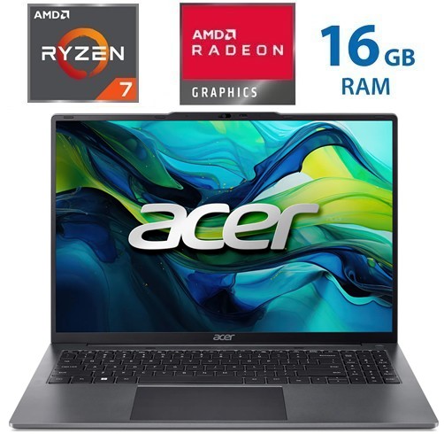Laptop Acer Aspire Lite - Ryzen 7 5700U - 16 GB RAM DDR4 - 512 GB SSD - 15.6" FHD - Light Silver - NX.J98AL.003