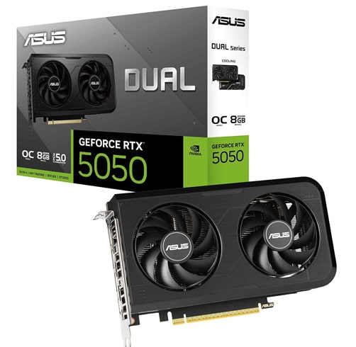 Tarjeta de Video Asus Dual GeForce RTX 5050 OC 8 GB PCIe 5.0 - 90YV0N72-M0AA00