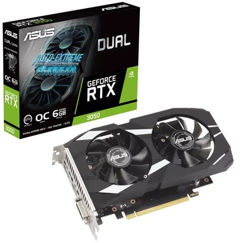 Tarjeta de Video Asus Dual Nvidia Geforce RTX 3050 OC 6 GB GDDR6 - 90YV0K60-M0AA00