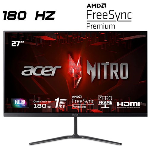 Monitor Acer Nitro KG270 M5 - 27" - FHD - IPS - 180Hz - HDR10 - UM.HX0AA.501