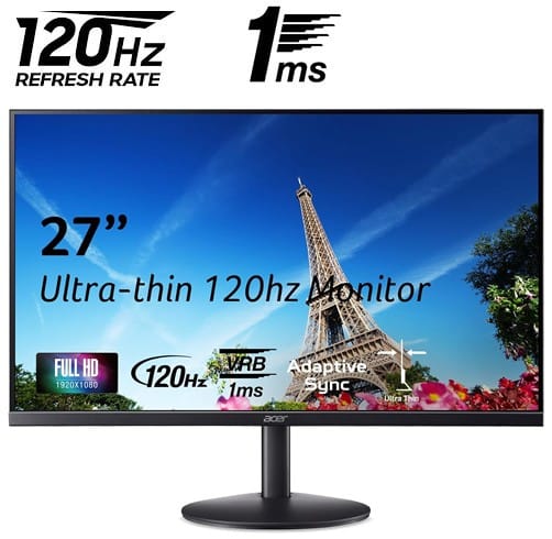 Monitor Acer SB3 Series - SB273 - 27" FHD - IPS - 120Hz - 1ms - UM.HS3AA.001