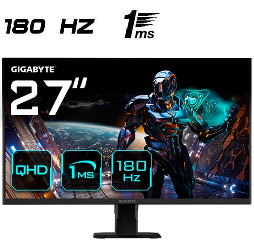Monitor Gigabyte GS27QA - 27" - QHD - 180Hz - IPS - 20VM0-GS27QABT-2SAR