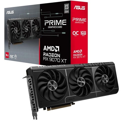 Tarjeta de Video Asus Prime AMD RADEON RX 9070 XT OC 16GB DDR7 - 90YV0L71-M0AA00