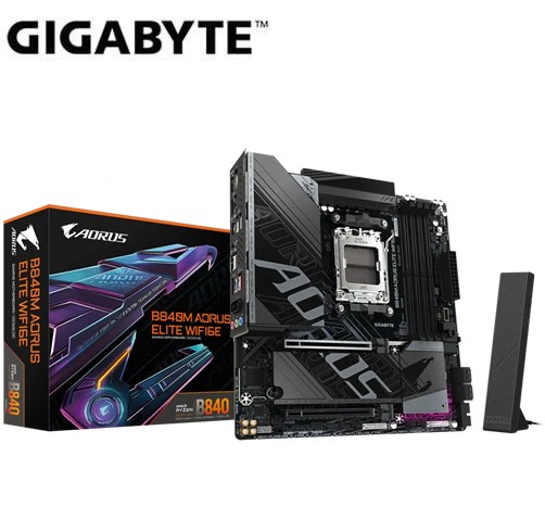 Tarjeta Madre Gigabyte B840M Aorus Elite WIFI6E - 9MB84MET6-00-G10 AM5