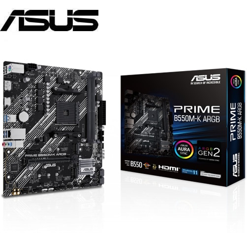 Tarjeta Madre Asus Prime B550M-K ARGB - DDR4 - 90MB1GC0-M0EAY0