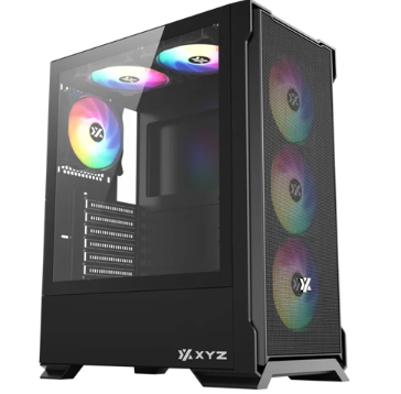 Case XYZ  AIRONE 300-X MESH NEGRO, 6 x 120mm ARGB fans, USB 3.0 port, USB Type-C Gen2, ATX/Micro-ATX/ITX