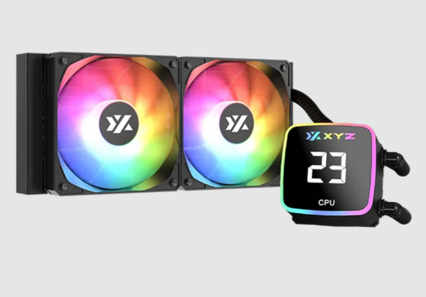 Enfriamiento Liquido XYZ Aquapulse - 240mm - Pantalla LCD - Negro - X-WC-AQUA-240B