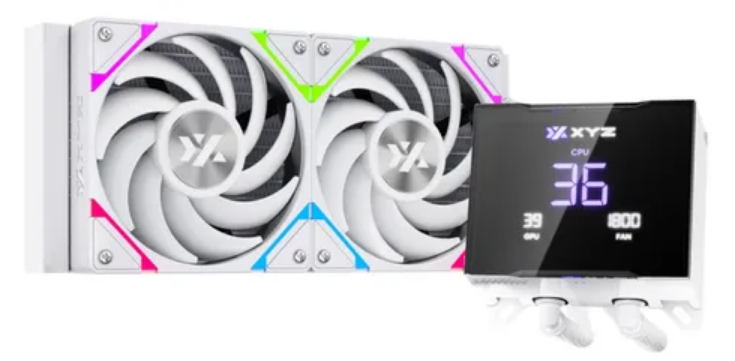 Enfriamiento Liquido XYZ Hydrotemp - 240mm - Pantalla LCD - Blanco - X-WC-HYDROTEMP-240w