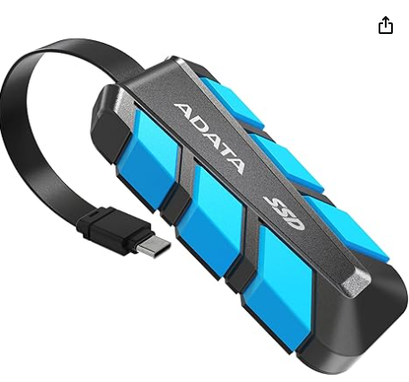 Disco Externo ADATA  SC735 - 1000 GB - Negro/Azul - SC735-1000G-CCBK/BU