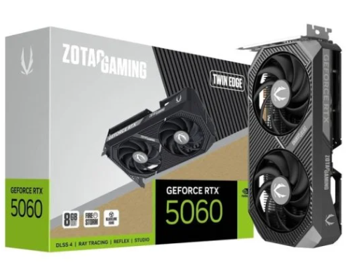 Tarjeta de Video Zotac Gaming Geforce RTX 5060 8 GB Twin Edge OC - Negro 