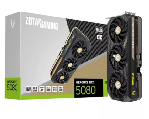 Tarjeta de Video Zotac Gaming Geforce RTX 5080 Solid OC 16 GB - P288-1N762-400Z8