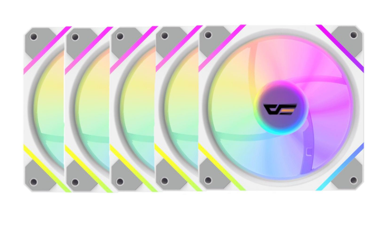 Ventilador Darkflash DM12 PRO PWM A-RGB - Blanco - Pack de 5
