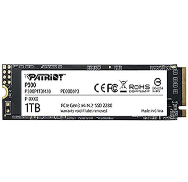 SSD M.2 Patriot P300 - 1TB - M.2 PCIe Gen3 x4 - 9SE00088-P300P1TBM28