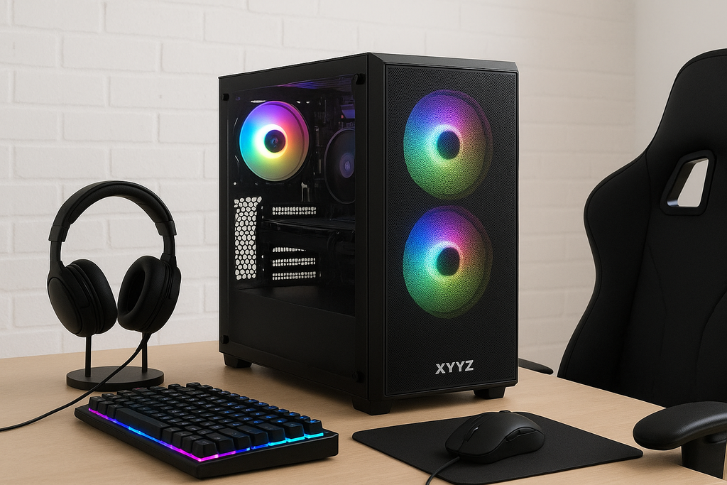 PC M-TEK GAMING Procesador AMD Ryzen 7 8700F - Gigabyte B650M H DDR5 - 16 GB DDR5 6000 RGB - RTX 5060 8 GB Twin Edge OC - Seasonic S12III-650 - 650W - 80 plus -1TB PCIe Gen3 - AIRONE 300-X MESH NEGRO
