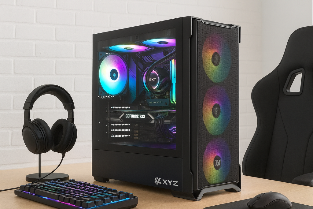 PC M-TECH Procesador AMD Ryzen 5 8400F Gigabyte B650M H DDR5 RTX 5060 8 GB Twin Edge OC Seasonic S12III-650 - 650W - 80 plus M.2 960GB, Liquido XYZ con Pantalla LCD 240mm 16GB DDR5 6000  AIRONE 300-X MESH NEGRO, 6 x 120mm ARGB fans