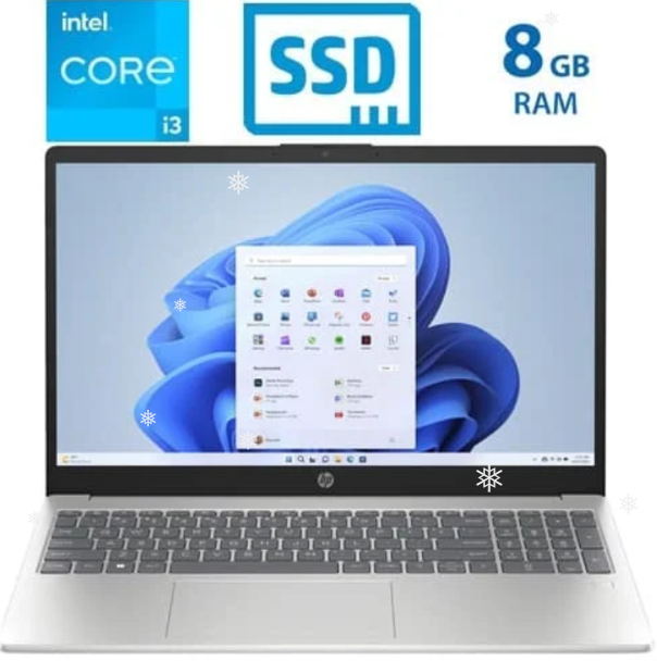 Laptop HP 15-fd0234la - 15.6" FHD  - Intel i3-N305 - 8GB LPDDR4 - 512GB  -  Azul - B9TT0LA#ABM