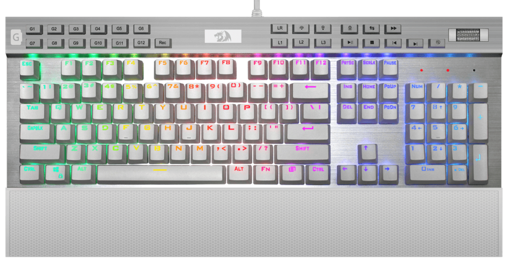 Teclado Redragon YAMA RGB - Blanco - K550W-RGB