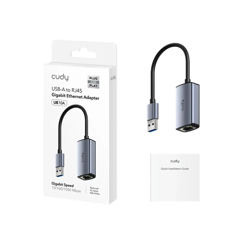 Adaptador Cudy USB-A a RJ45 - UE10A