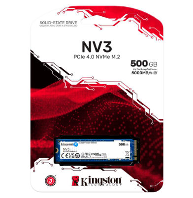 SSD M.2 Kingston NV3 500GB PCIe 4.0 NVMe M.2 - SNV3S/500G