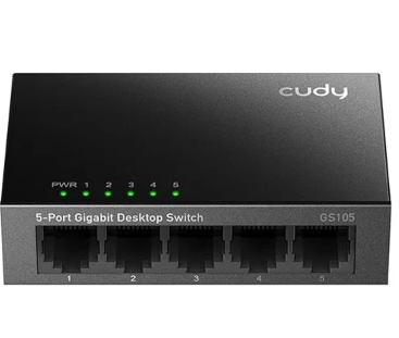 Switch Cudy 4 Puertos 10/100/1000 Mbps - Negro - GS105