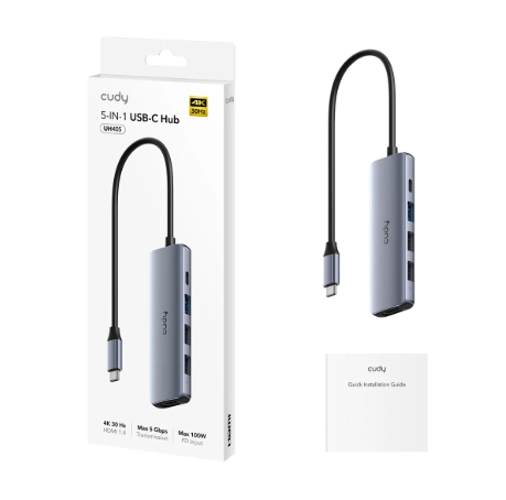 Hub Cudy USB-C - 5 en 1 - UH405