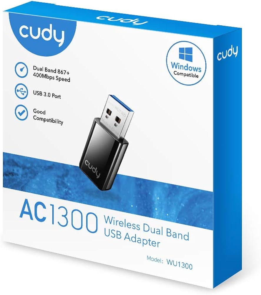 Adaptador WIFI USB Cudy AC1300 Wireless Duali-Band - WU1300S