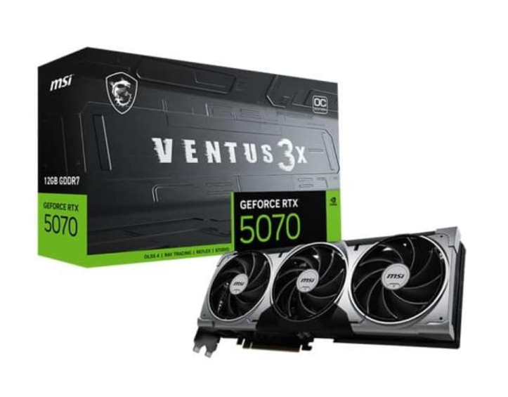 Tarjeta de video MSI GeForce RTX 5070 12G Ventus 3x OC - 912-V532-007