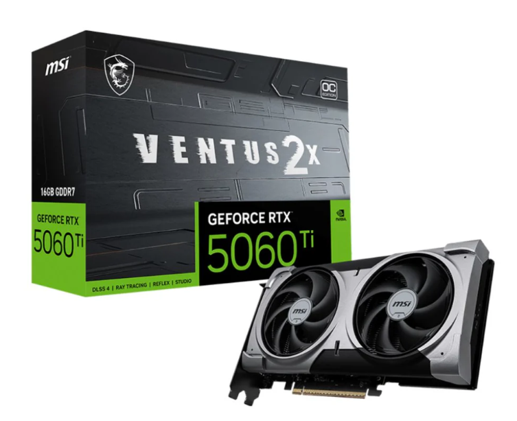Tarjeta de Video MSI GeForce RTX 5060 Ti  16GB Ventus 2X Plus - 16GB DDR7 - 912-V535-048