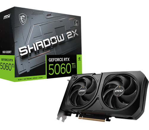 Tarjeta de video MSI GeForce RTX 5060 Ti 8GB Shadow X2  - 912-V536-035