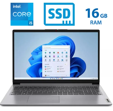 Laptop Lenovo IdeaPad 1 - I5 1335U - 16GB RAM - 256GB SSD - 15.6" FHD - Cloud Grey - 83B40008US