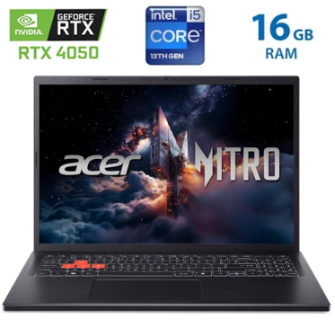 Laptop Acer Nitro Lite - NL16-71G-54J3  - Core i5-13420H - 16GB DDR5 - 512GB SSD - Geforce RTX 4050 - 16" IPS - Shale Bl