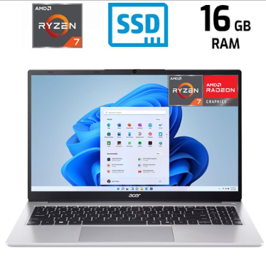 Laptop Acer Aspire Lite  - Ryzen 7 5825U - 16GB DDR4 - 512GB SSD - AMD Radeon Graphics - 15.6" FHD IPS - Light Silver - 