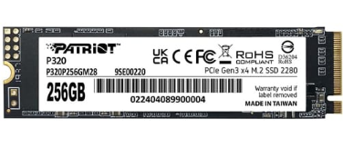 SSD M.2 Patriot P320 256GB PCIe Gen3 x4 - P320P256GM28
