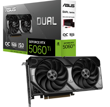 Tajeta de Video Asus Geforce RTX 5060 TI Dual OC - 16GB GDDR7 - 90YV0NQ0-M0AA00