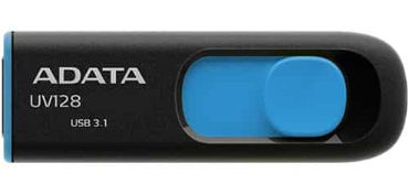 Memoria USB ADATA UV128 Flashdrive 128GB USB 3.2 Azul - AUV128-128G-RBE